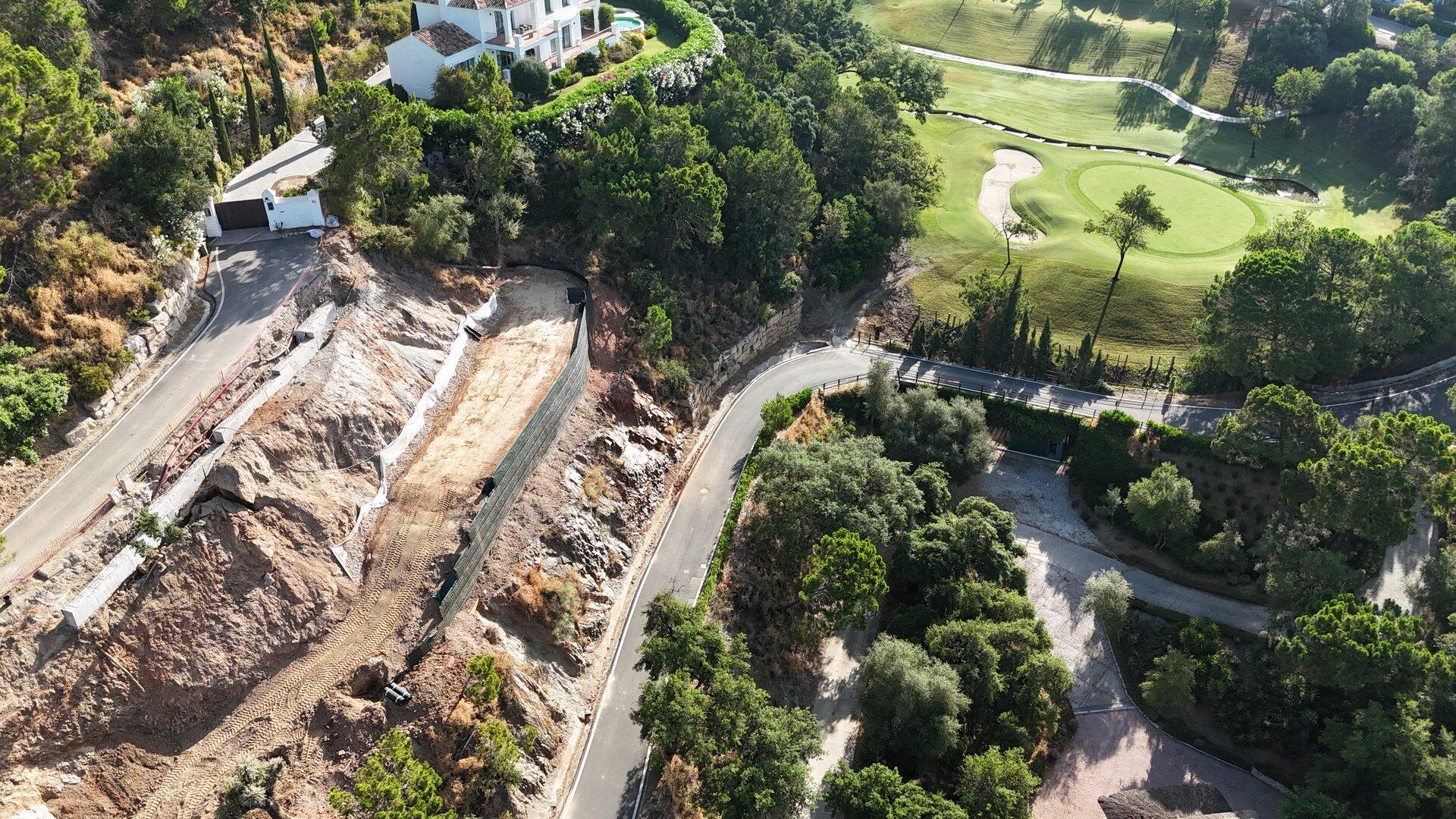 Villa El Quejigal 17 - Vista aérea, avance de obra junio 2026
